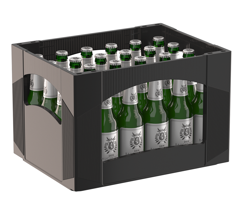 Kasten Longneck 24 x 0,33 l Grün Rendering Kasten Longneck 24 x 0,33 l Grün Bier