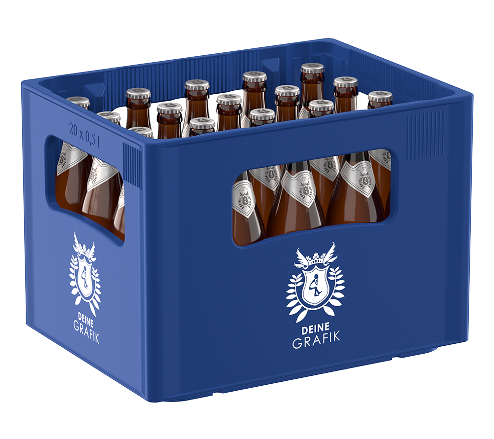 Kasten NRW-Biereflasche 20 x 0,5 l Rendering Kasten NRW-Biereflasche 20 x 0,5 l