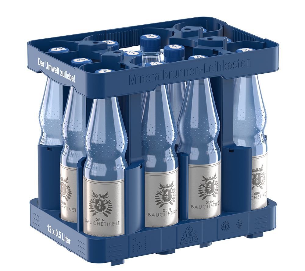 Kasten PET 12 x 0,5 l Rendering Kasten PET